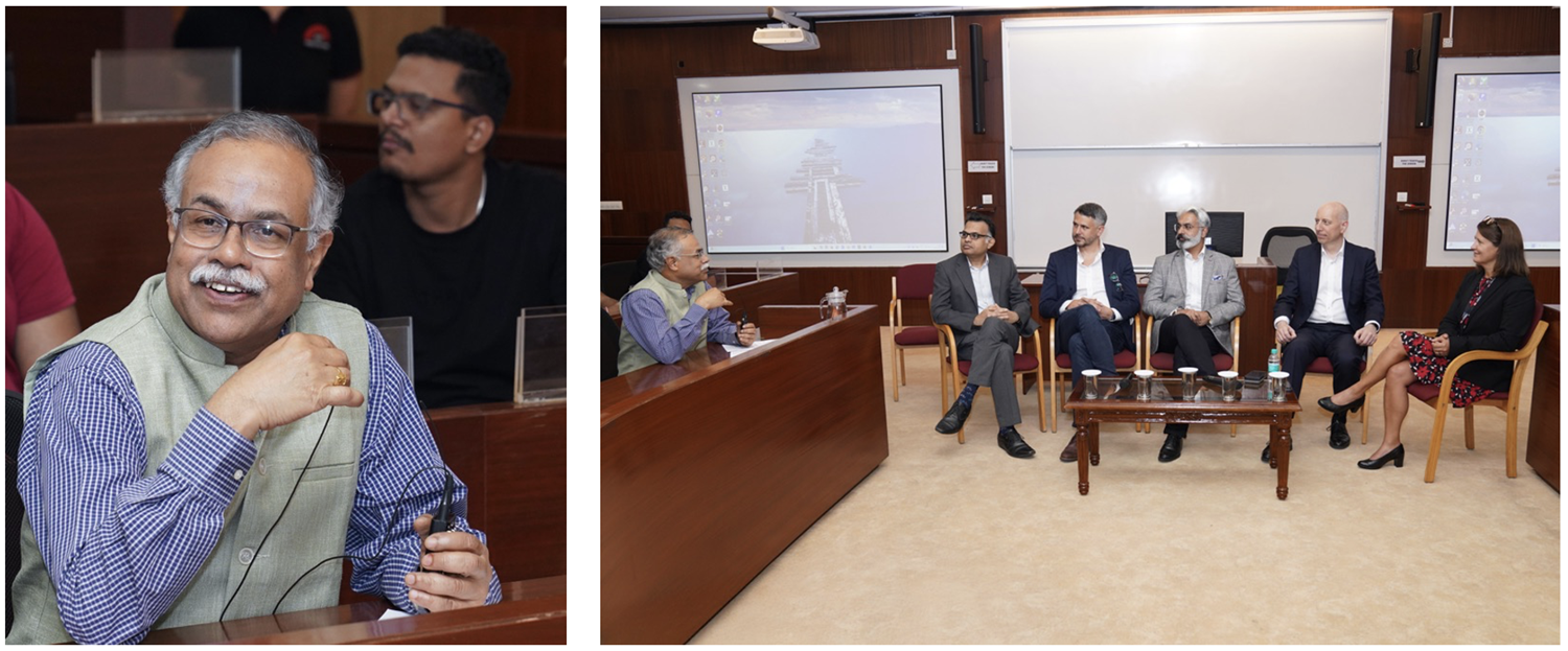 IIM Bangalore hosted a Fireside Chat with HSBC’s Global Leadership team on 19th September 2025 on the theme ‘Global Shifts, Emerging Risks and the Future of Work’. The session was moderated by Prof. M. Jayadev, faculty in the Finance & Accounting area and Dean of Administration at IIMB.